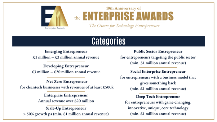Enterprise Awards categories