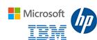 IBM Microsoft HP logos