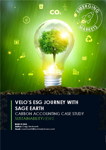 Velo's ESG journey with Sage Earth report cover