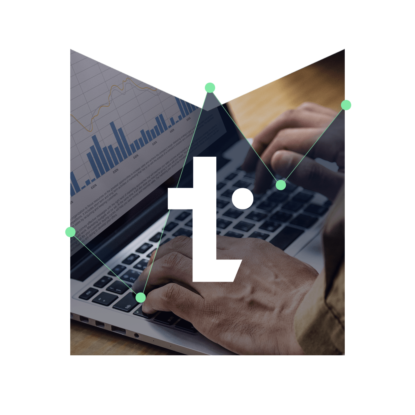 A TechMarketView bookmark image with someone typing on a laptop as the interior background.