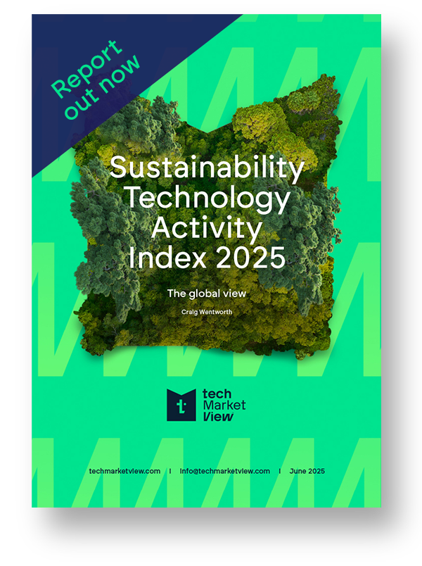 Sustainability Technology Activity Index 2025 cover image - with 'Report out now' notation